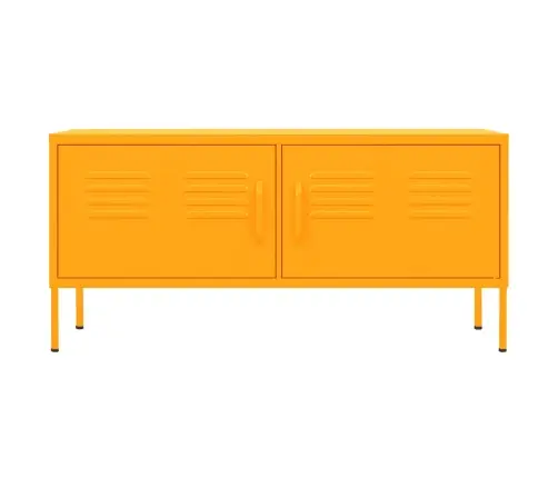 Tv Skapītis, 105X35X50 Cm, Tērauds, Sinepju Dzeltens Vidaxl