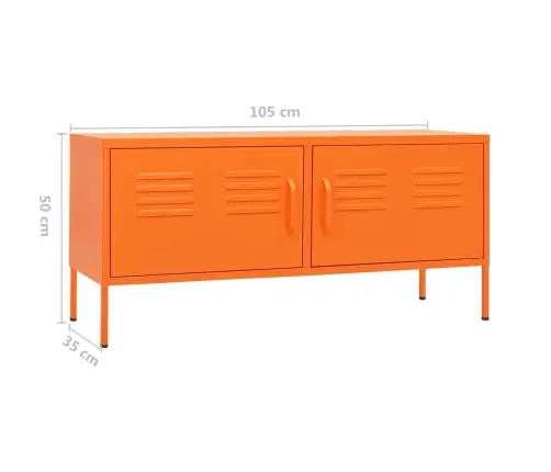 Televizoriaus Spintelė, Oranžinė, 105X35X50cm Plienas