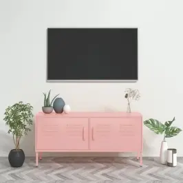 Tv Skapītis, 105X35X50 Cm, Tērauds, Rozā Vidaxl