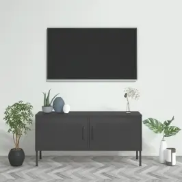 Tv Skapītis, 105X35X50 Cm, Tērauds, Antracītpelēks Vidaxl