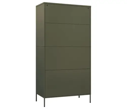 Skapis, 90X50X180 Cm, Tērauds, Olīvu Zaļš Vidaxl