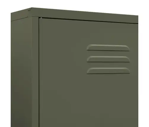 Skapis, 90X50X180 Cm, Tērauds, Olīvu Zaļš Vidaxl