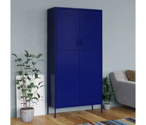 Skapis, 90X50X180 Cm, Tērauds, Tumši Zils Vidaxl