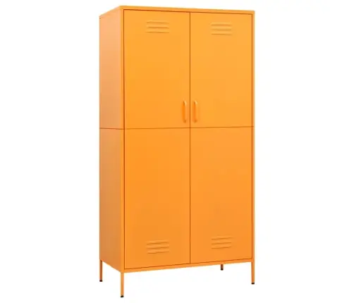 Skapis, 90X50X180 Cm, Tērauds, Sinepju Dzeltens Vidaxl