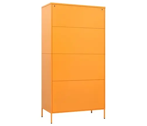 Skapis, 90X50X180 Cm, Tērauds, Sinepju Dzeltens Vidaxl