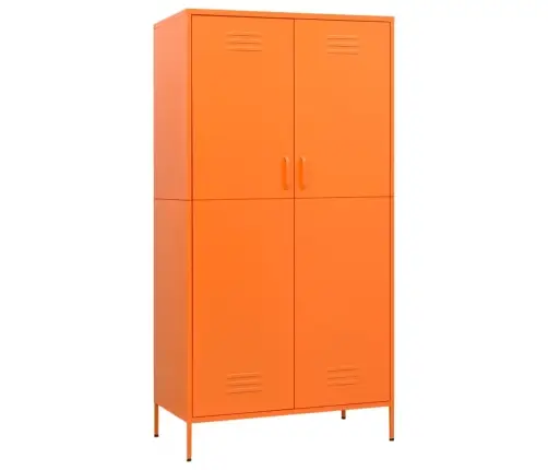 Skapis, 90X50X180 Cm, Tērauds, Oranžs Vidaxl