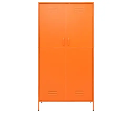 Skapis, 90X50X180 Cm, Tērauds, Oranžs Vidaxl