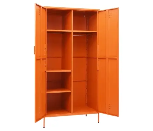 Skapis, 90X50X180 Cm, Tērauds, Oranžs Vidaxl