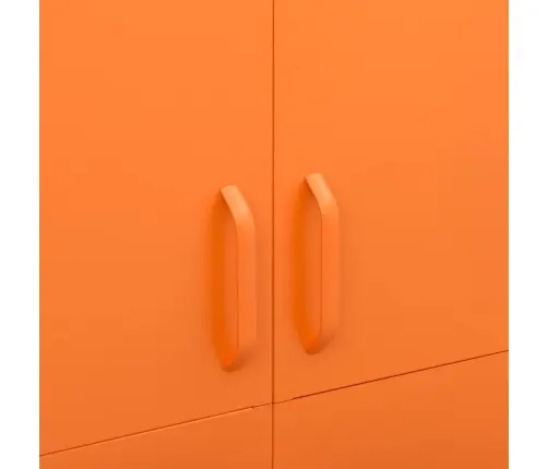 Skapis, 90X50X180 Cm, Tērauds, Oranžs Vidaxl