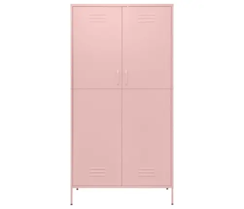Skapis, 90X50X180 Cm, Tērauds, Rozā Vidaxl