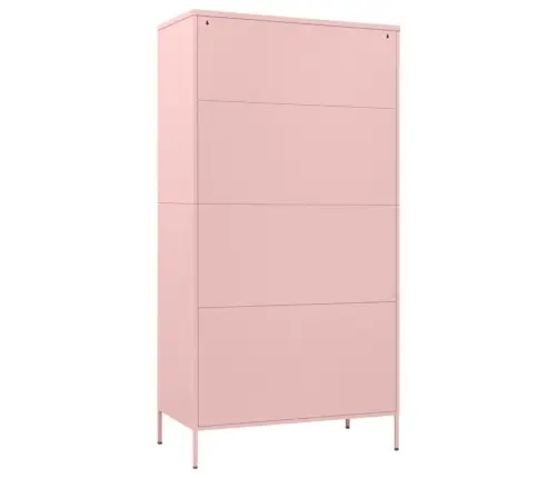Skapis, 90X50X180 Cm, Tērauds, Rozā Vidaxl
