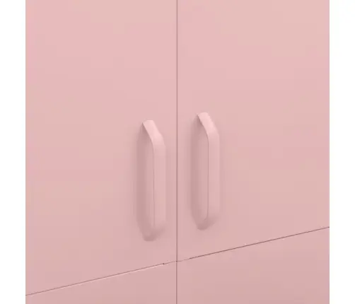 Skapis, 90X50X180 Cm, Tērauds, Rozā Vidaxl