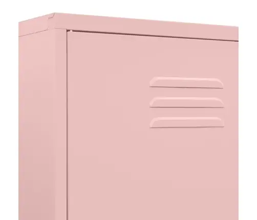 Skapis, 90X50X180 Cm, Tērauds, Rozā Vidaxl