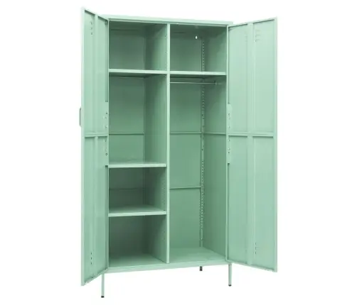Drabužių Spinta, Mėtų Spalvos, 90X50X180cm Plienas