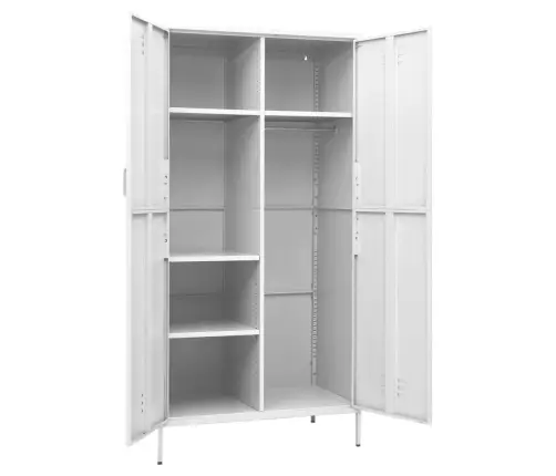 Skapis, 90X50X180 Cm, Tērauds, Balts Vidaxl Skapis, 90X50X180 Cm, Tērauds, Balts Vidaxl