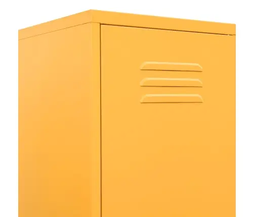 Ģērbtuves Skapis, 35X46X180 Cm, Tērauds, Sinepju Dzeltens Vidaxl