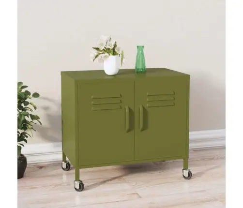 Skapītis, 60X35X56 Cm, Tērauds, Olīvu Zaļš Vidaxl