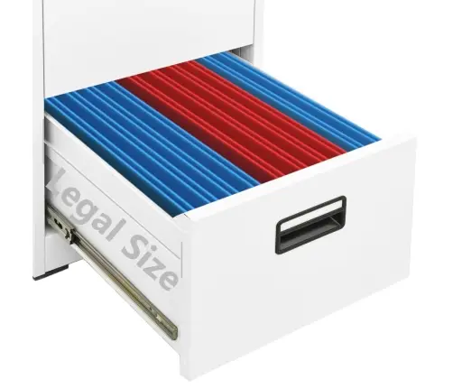 Failu Skapītis, Balts, 46X62X102,5 Cm, Tērauds Vidaxl