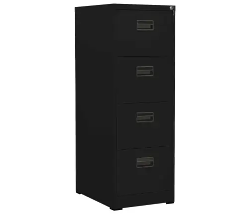 Failu Skapītis, Melns, 46X62X133 Cm, Tērauds Vidaxl