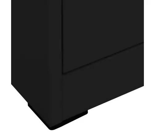 Failu Skapītis, Melns, 46X62X133 Cm, Tērauds Vidaxl