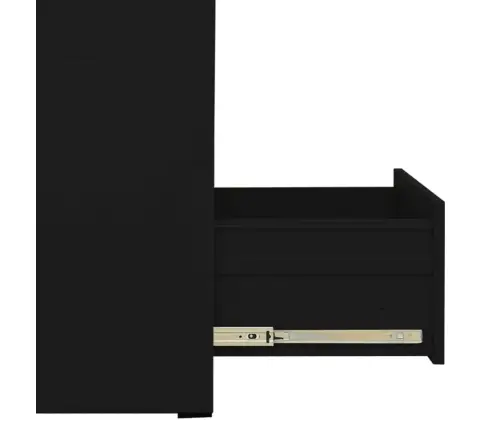 Failu Skapītis, Melns, 46X62X133 Cm, Tērauds Vidaxl