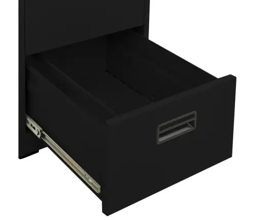 Failu Skapītis, Melns, 46X62X133 Cm, Tērauds Vidaxl