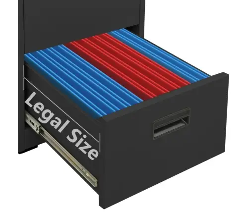 Spintelė Dokumentams, Antracito Spalvos, 46X62X133cm Plienas