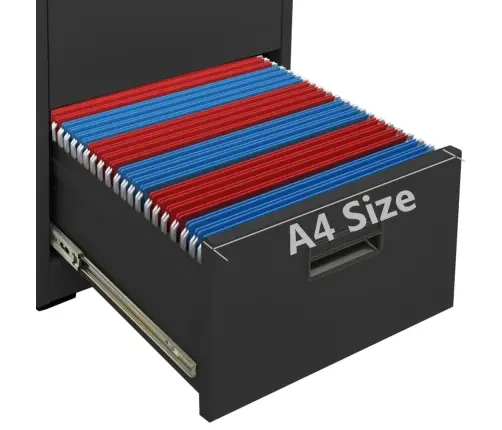 Spintelė Dokumentams, Antracito Spalvos, 46X62X133cm Plienas