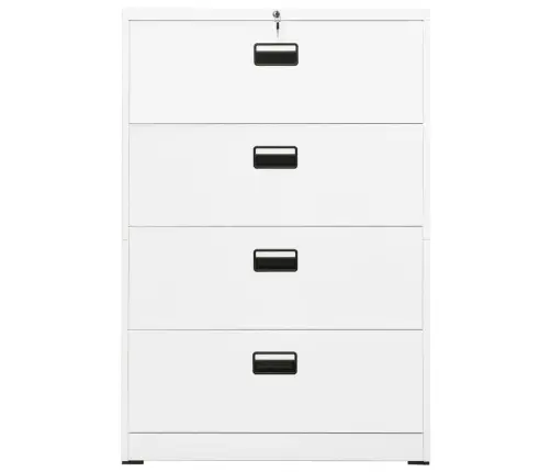 Failu Skapis, Balts, 90X46X134 Cm, Tērauds Vidaxl