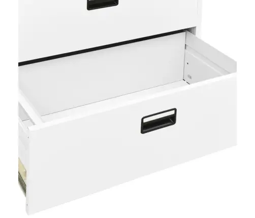 Failu Skapis, Balts, 90X46X134 Cm, Tērauds Vidaxl