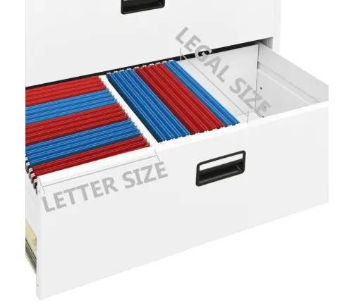 Failu Skapis, Balts, 90X46X134 Cm, Tērauds Vidaxl