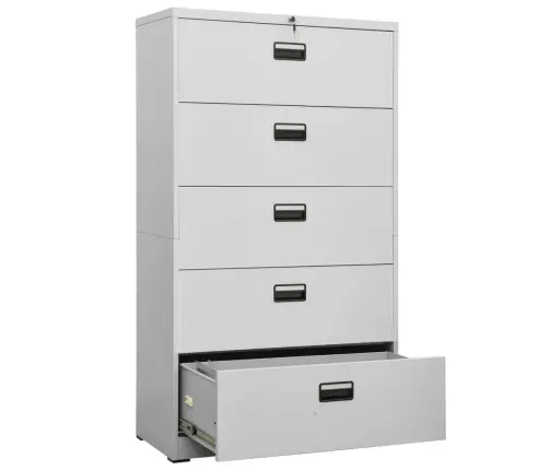 Failu Skapis, Gaiši Pelēks, 90X46X164 Cm, Tērauds Vidaxl