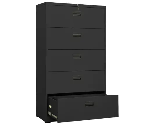 Failu Skapis, Antracītpelēks, 90X46X164 Cm, Tērauds Vidaxl