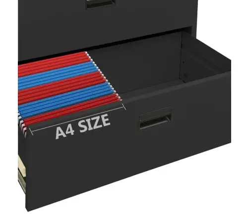 Failu Skapis, Antracītpelēks, 90X46X164 Cm, Tērauds Vidaxl