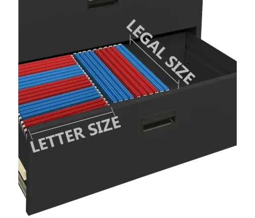 Failu Skapis, Antracītpelēks, 90X46X164 Cm, Tērauds Vidaxl