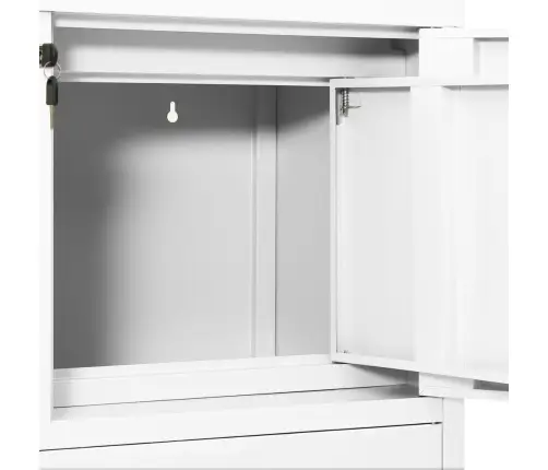 Biroja Skapis, 90X40X102 Cm, Balts, Tērauds Vidaxl