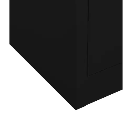 Biroja Skapis, 90X40X102 Cm, Melns, Tērauds Vidaxl