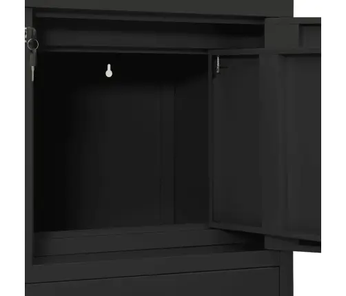 Biroja Skapis, 90X40X102 Cm, Antracītpelēks, Tērauds Vidaxl