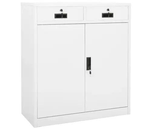 Biroja Skapis, 90X40X102 Cm, Balts, Tērauds Vidaxl