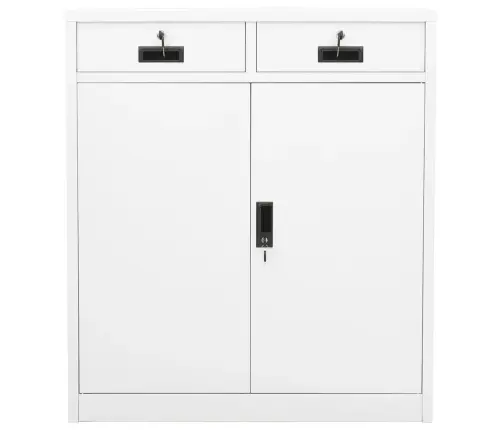 Biroja Skapis, 90X40X102 Cm, Balts, Tērauds Vidaxl