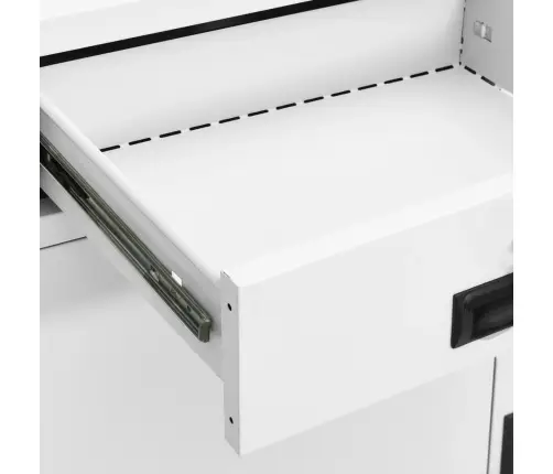 Biroja Skapis, 90X40X102 Cm, Balts, Tērauds Vidaxl