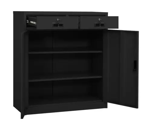 Biuro Spintelė, Antracito Spalvos, 90X40X102cm Plienas