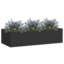 Biroja Puķu Kaste, Antracītpelēka, 90X40X23 Cm, Tērauds Vidaxl