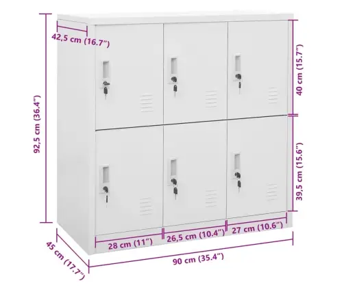 Lukustatav Hoiukapp, Helehall, 90X45X92,5 cm Teras