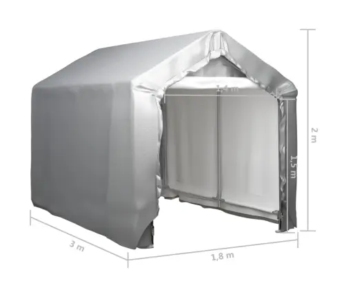 Palapinė Daiktams Saugoti, Pilkos Spalvos, 180X300cm Plienas
