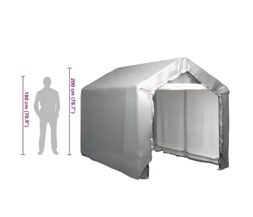 Palapinė Daiktams Saugoti, Pilkos Spalvos, 180X300cm Plienas