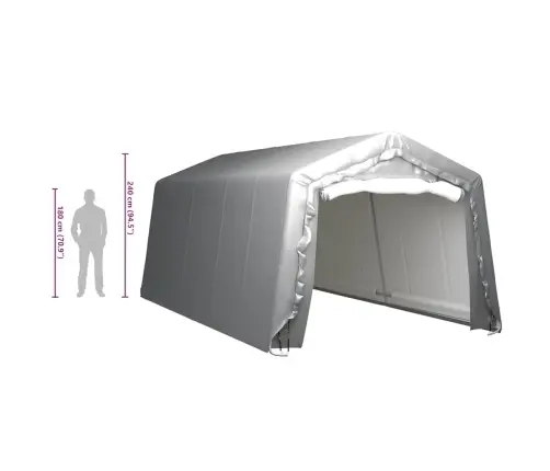 Uzglabāšanas Telts, 300X600 Cm, Tērauds, Pelēks   Vidaxl