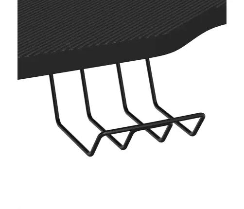 Datorspēļu Galds, K-Formas Kājas, Melns, 110X60X75 Cm Vidaxl