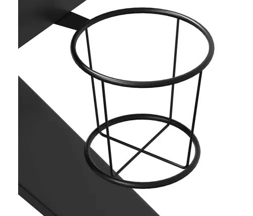 Datorspēļu Galds, K-Formas Kājas, Melns, 110X60X75 Cm Vidaxl