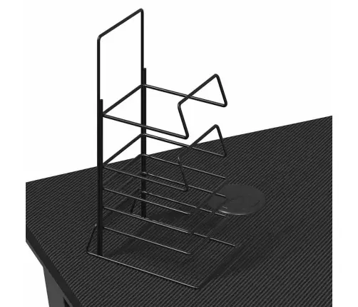 Datorspēļu Galds, K-Formas Kājas, Melns, 110X60X75 Cm Vidaxl